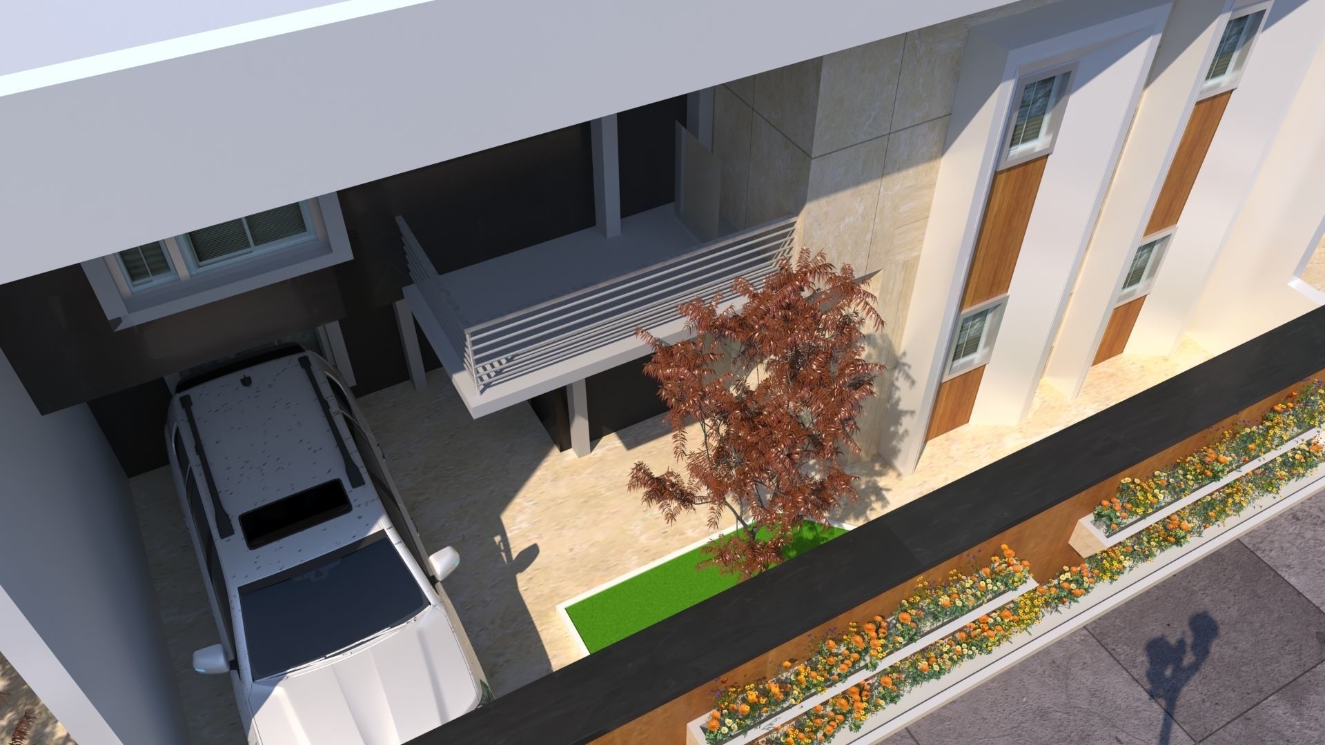 the rectangular house  3D model_1