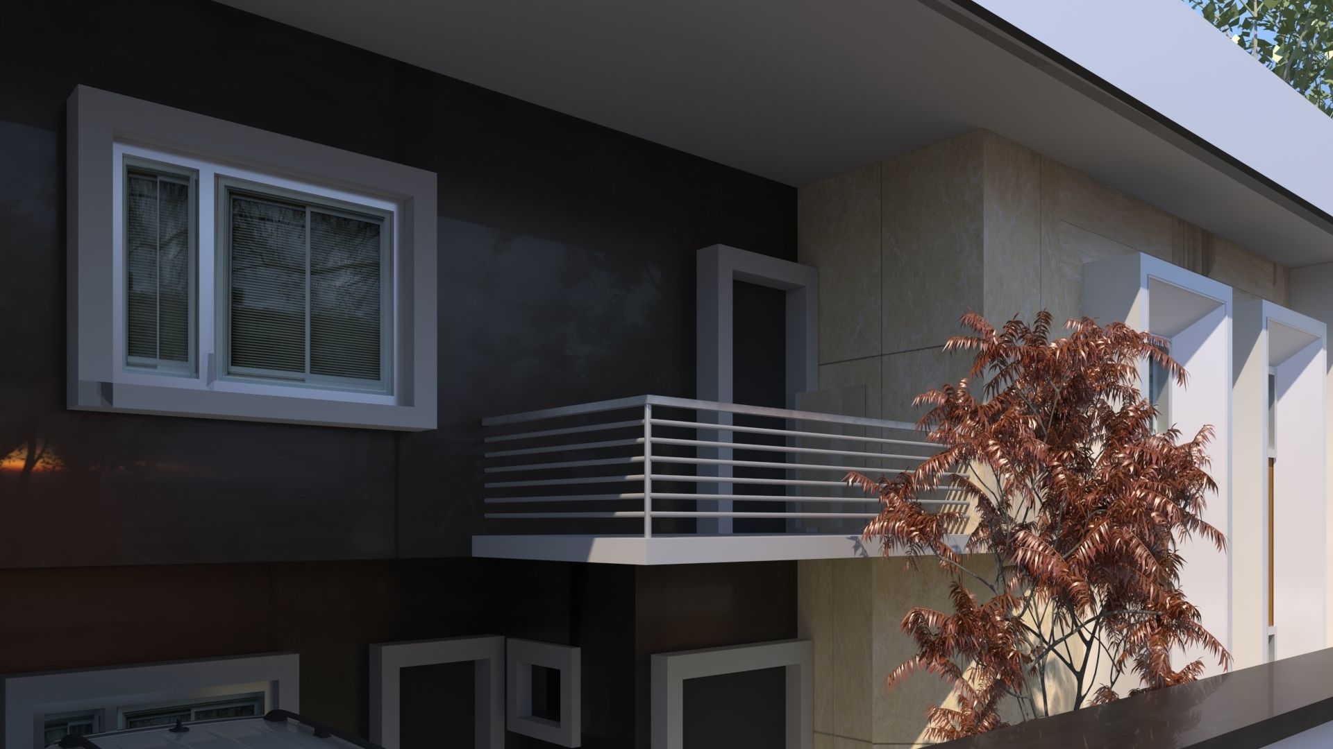 the rectangular house  3D model_4