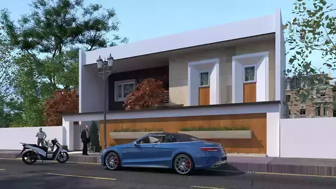 the rectangular house  3D model