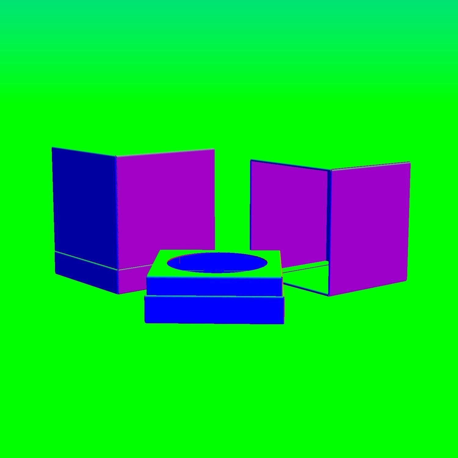 Pedestal Box - Package 3D model 3D model_11