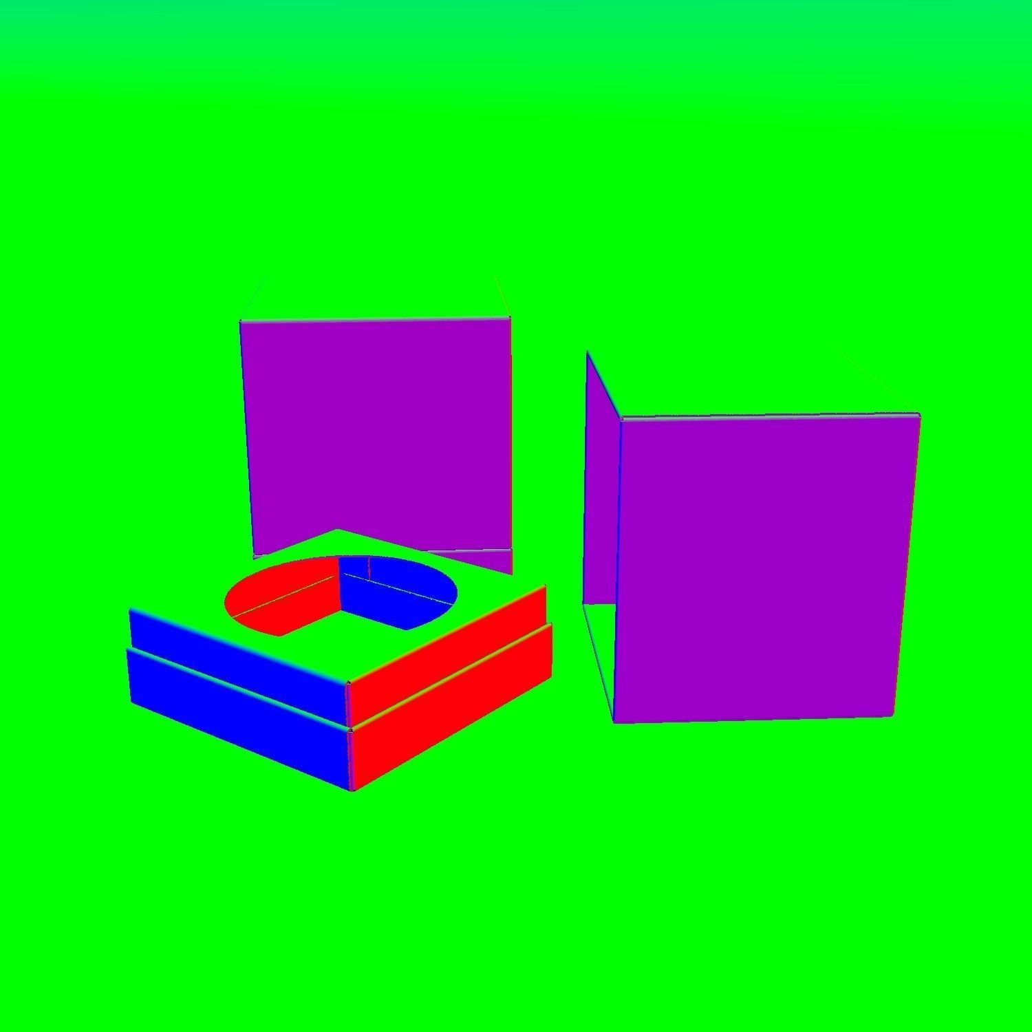 Pedestal Box - Package 3D model 3D model_10