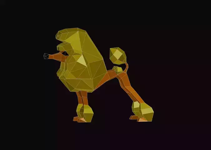 Polygonal Poodle Dog