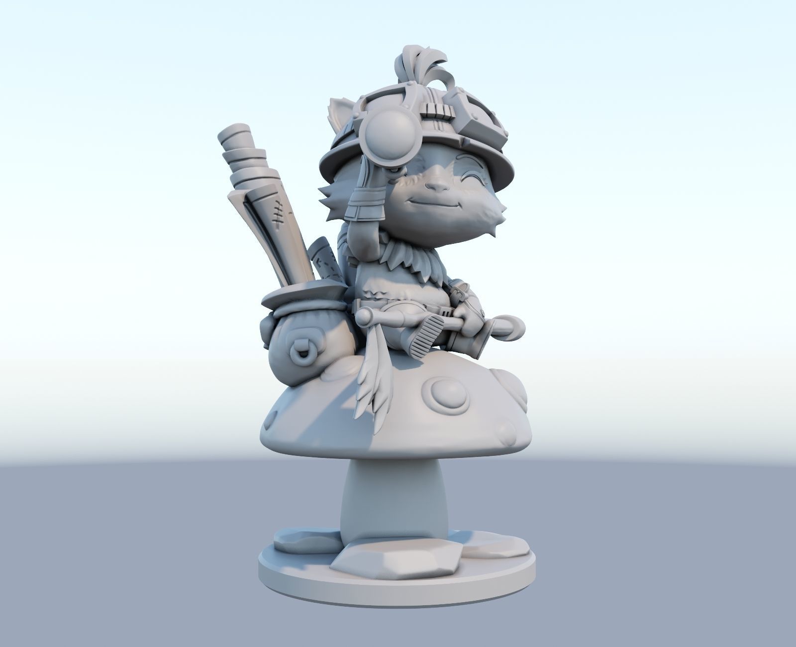 teemo League of Legends 3D print model 3D print model_7