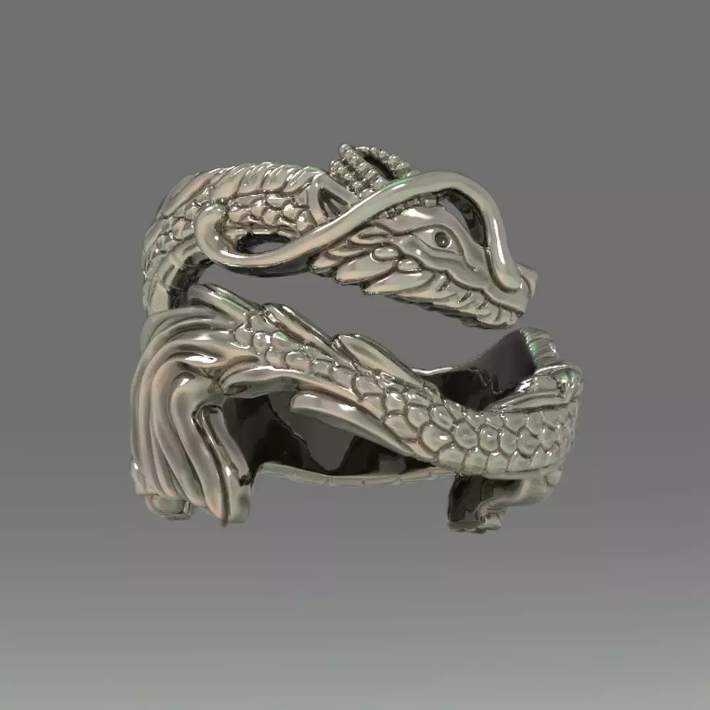 dragon ring 3D print model_0