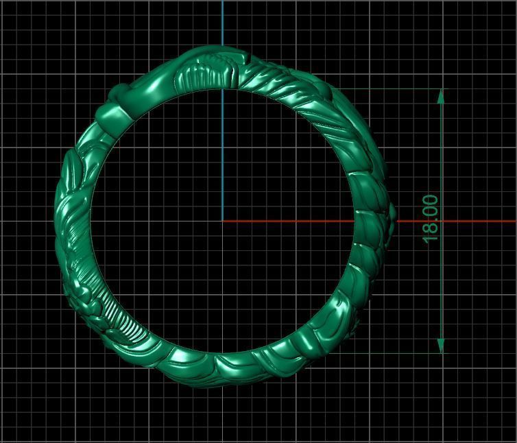 dragon ring 3D print model_8