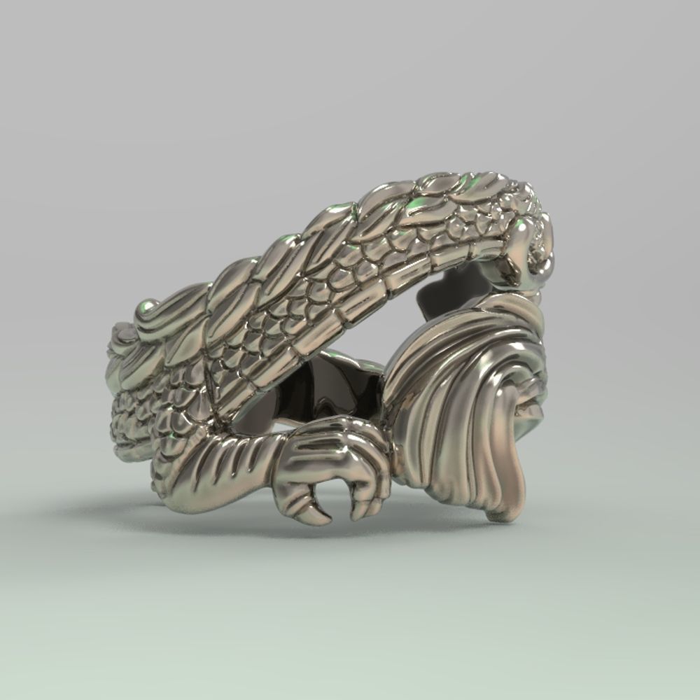 dragon ring 3D print model_5