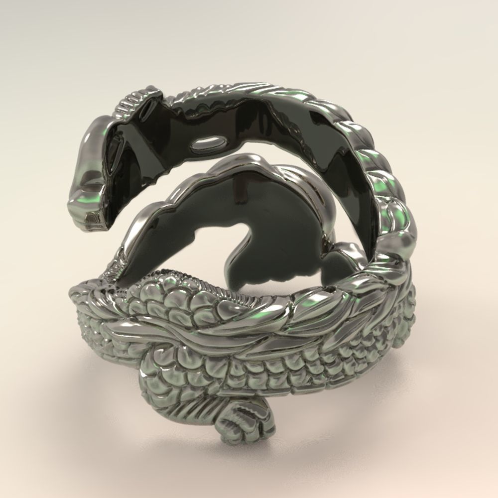 dragon ring 3D print model_4