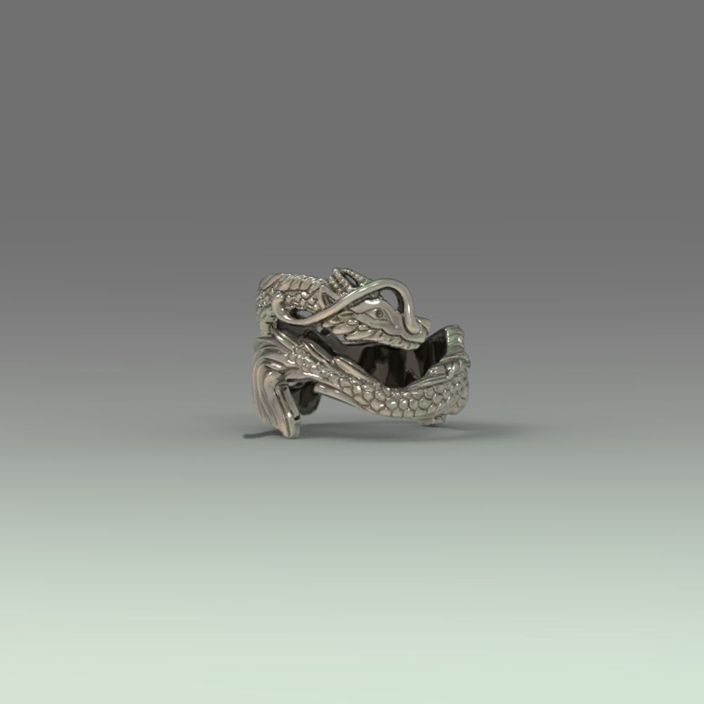 dragon ring 3D print model_1
