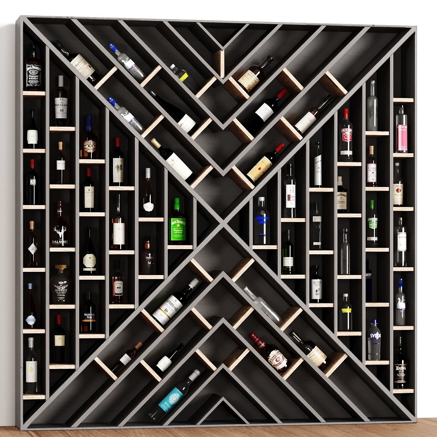 Bottle Rack Rack 9 3D model_1