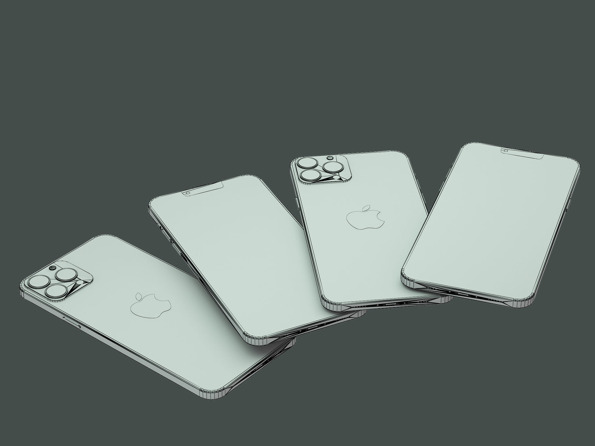 iPhone 13 pro max Low-poly 3D model_4