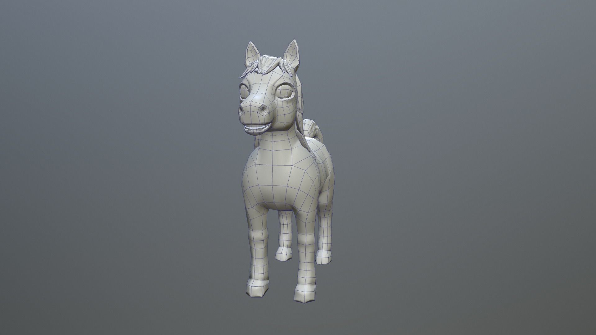 Stylized Horse Low-poly 3D model_2