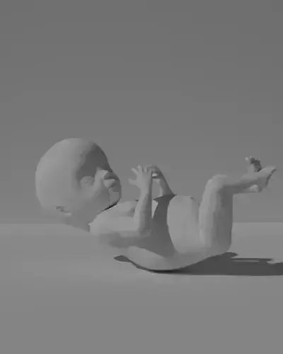 NewBorn boy Child  3D