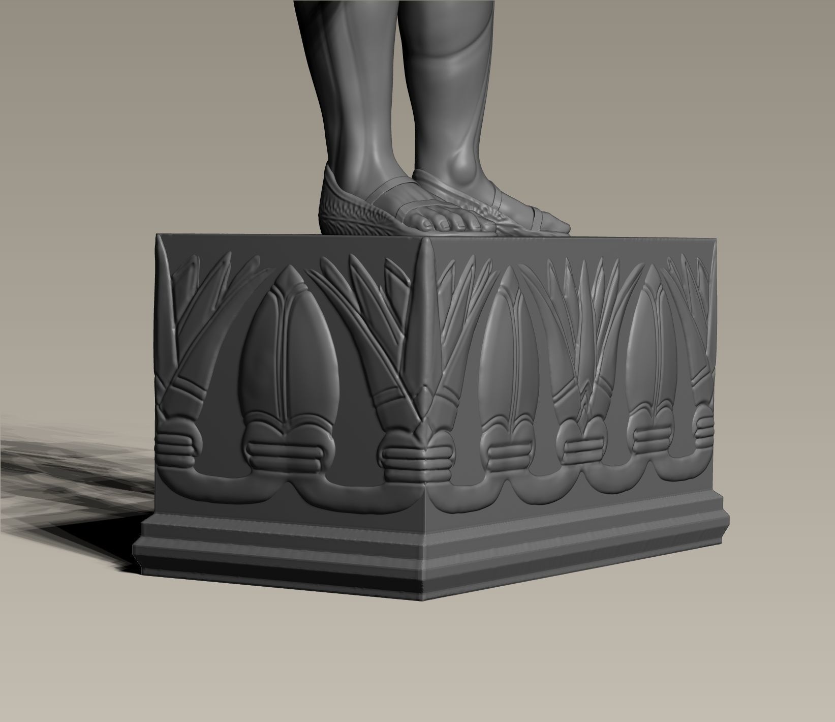 Ashurbanipal statue of person 3D print model_3