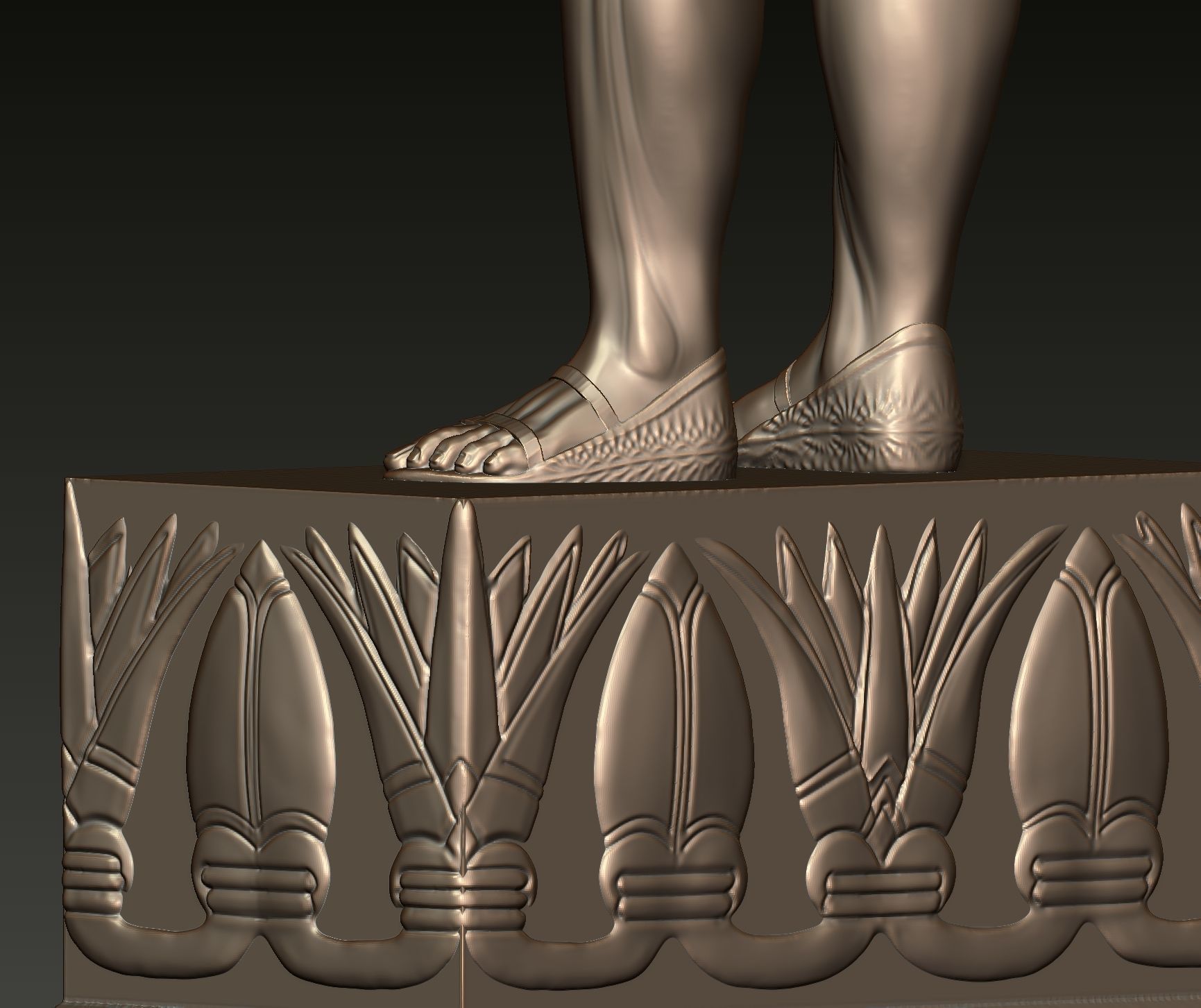 Ashurbanipal statue of person 3D print model_14