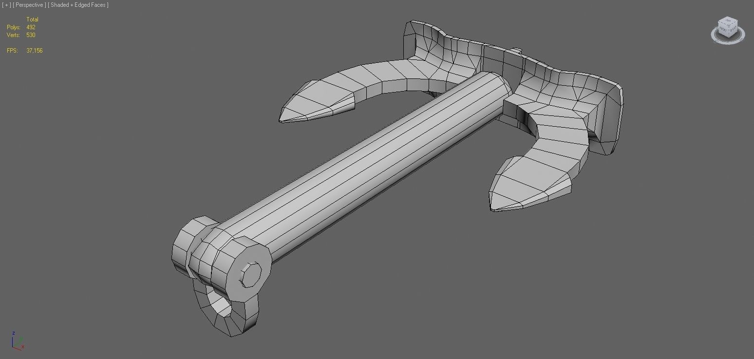 Anchor Lowpoly 3D model_8
