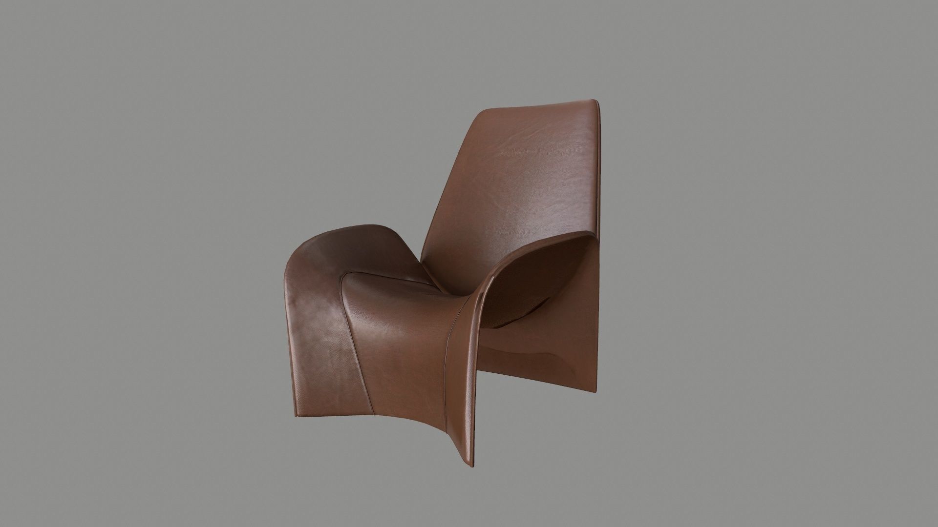 Armchair 01 PBR Low-poly 3D model_1