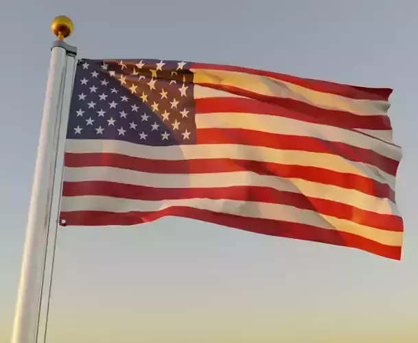 US Flag - Animated 3D model