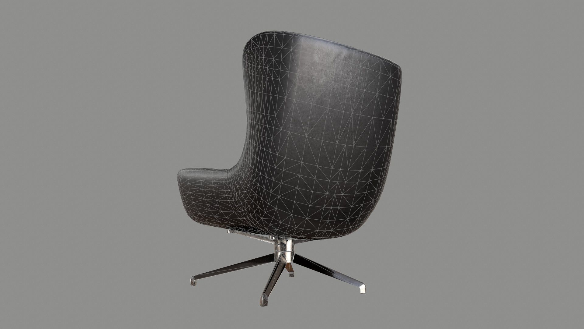 Armchair 02 PBR Low-poly 3D model_9