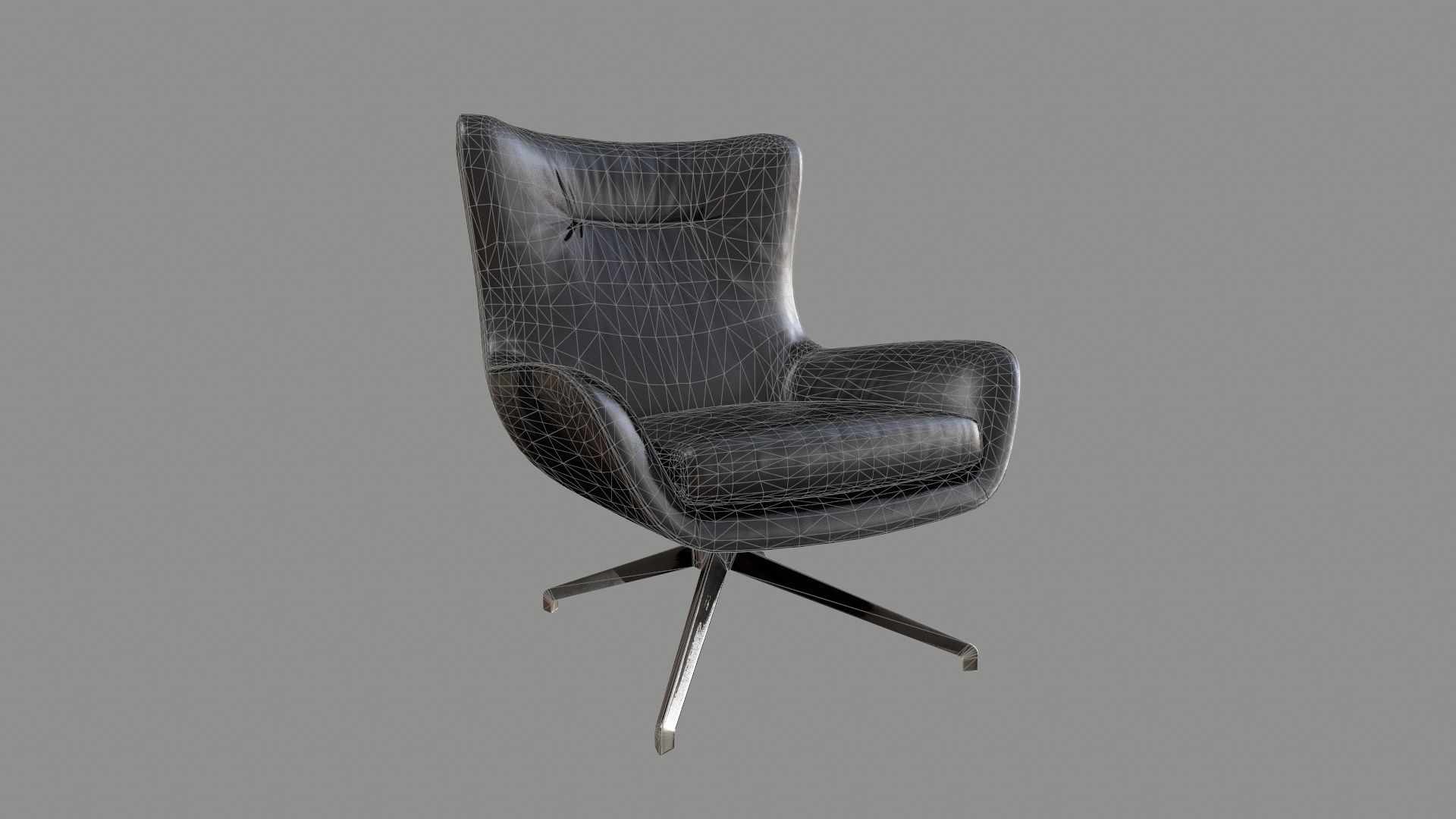 Armchair 02 PBR Low-poly 3D model_8