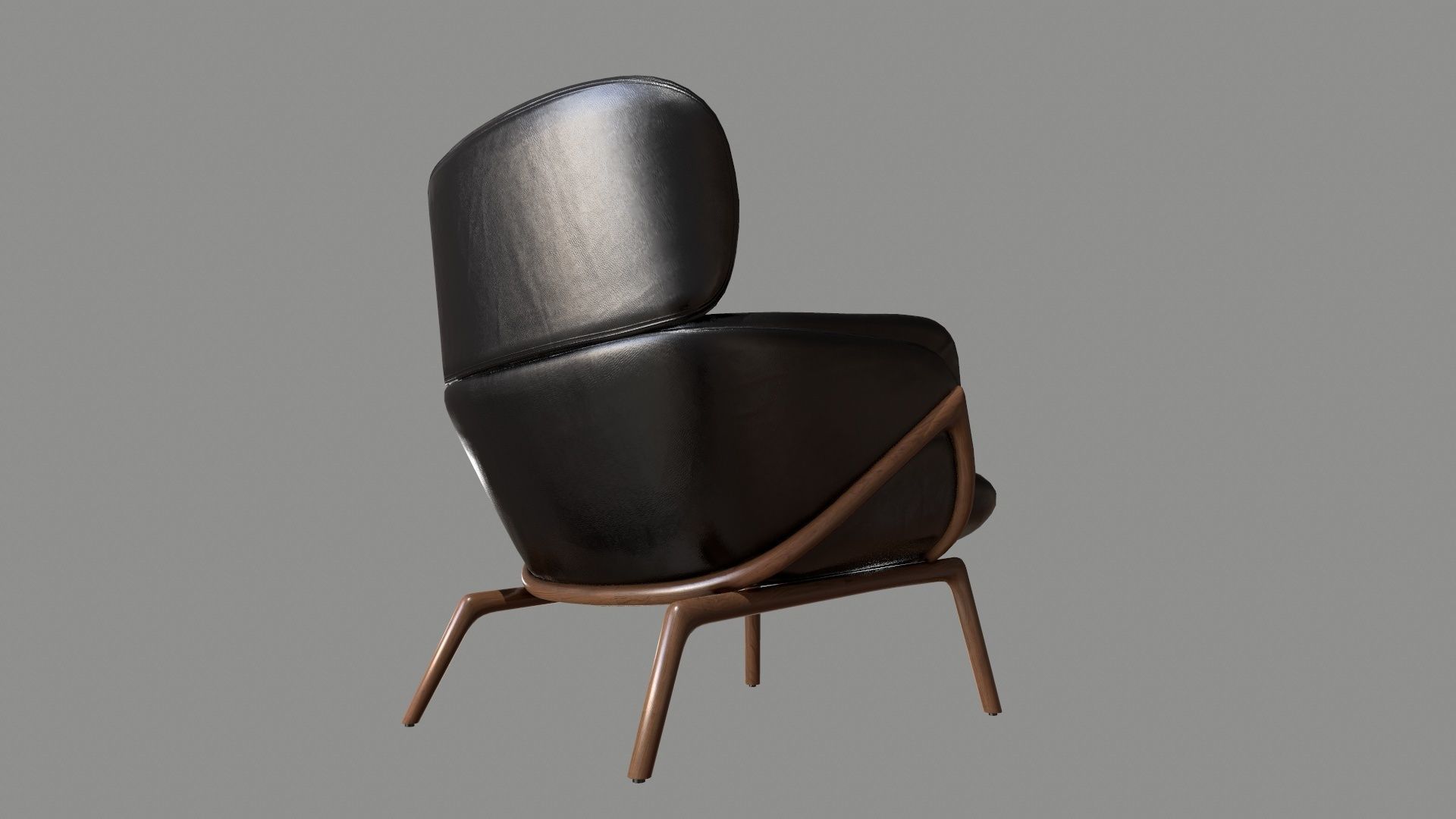 Armchair 03 PBR Low-poly 3D model_3