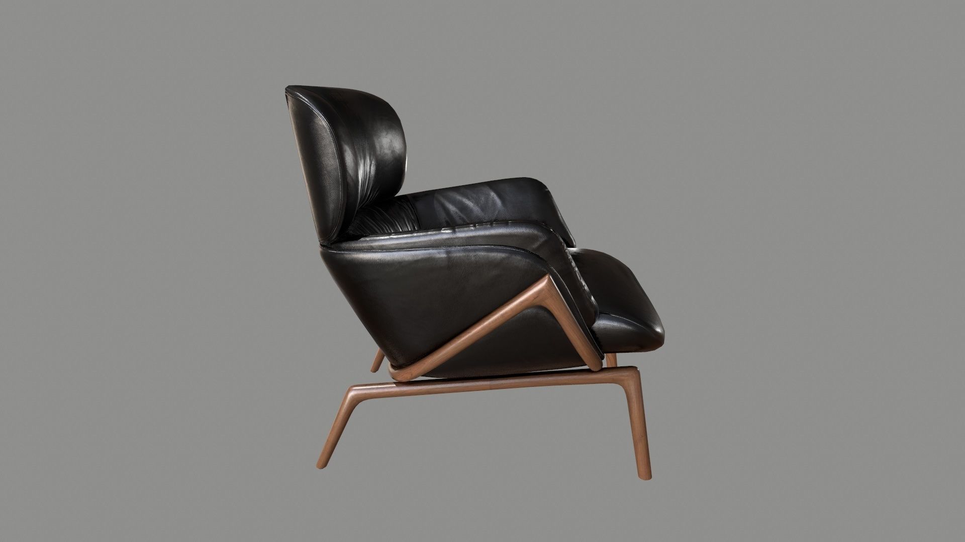 Armchair 03 PBR Low-poly 3D model_4