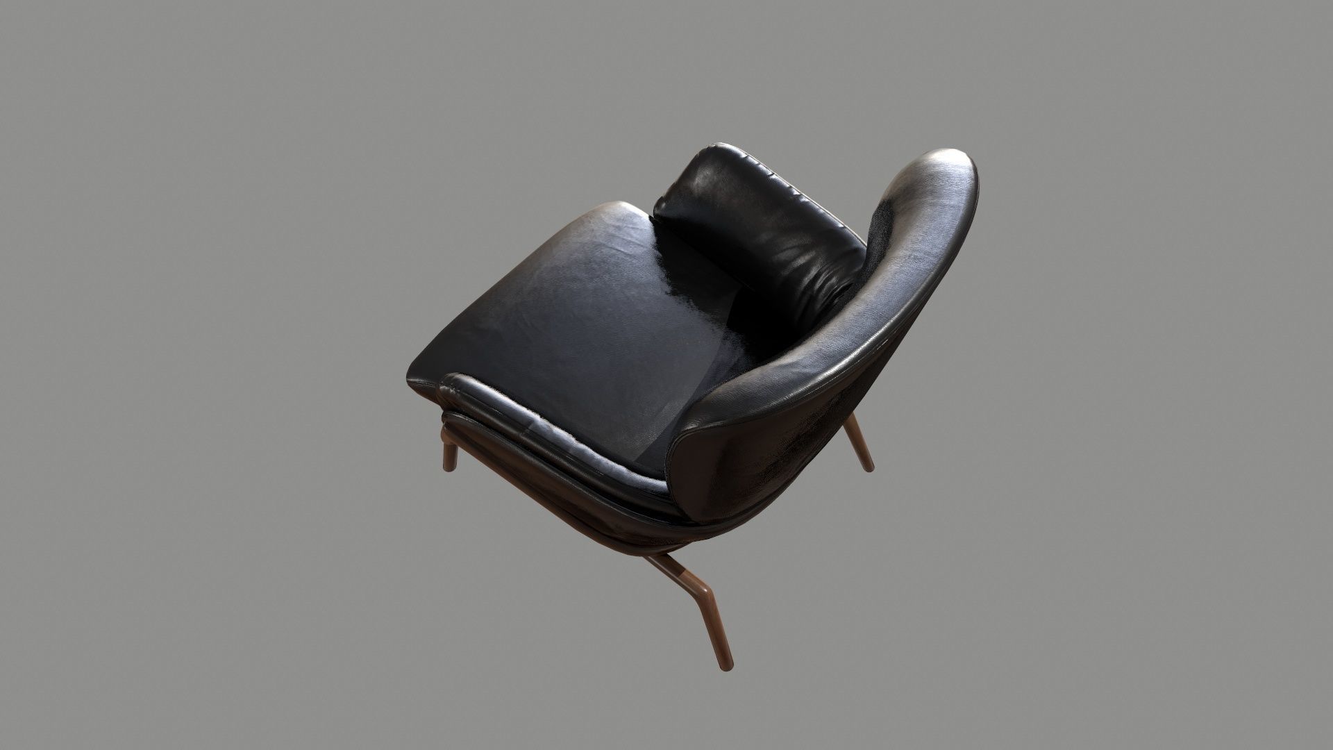 Armchair 03 PBR Low-poly 3D model_6