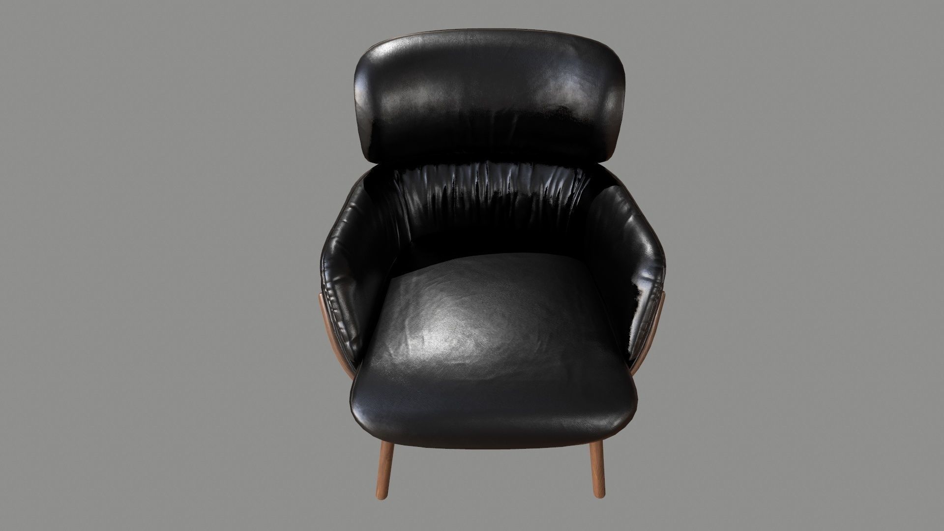 Armchair 03 PBR Low-poly 3D model_5