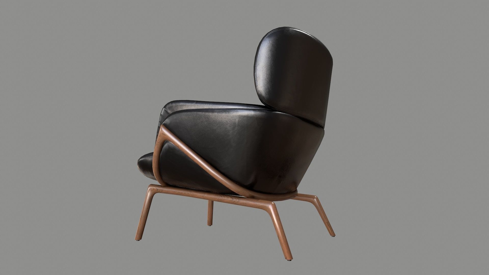 Armchair 03 PBR Low-poly 3D model_2