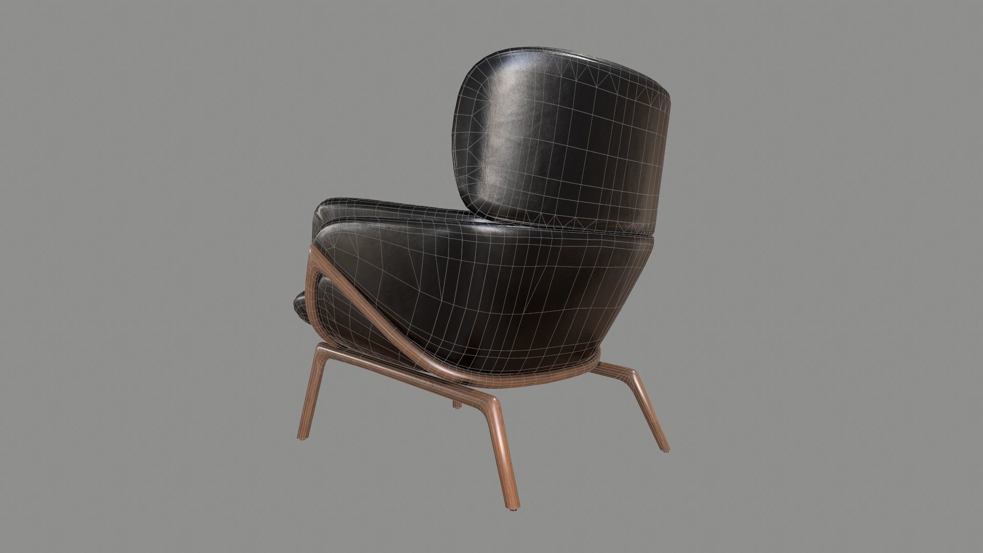 Armchair 03 PBR Low-poly 3D model_9