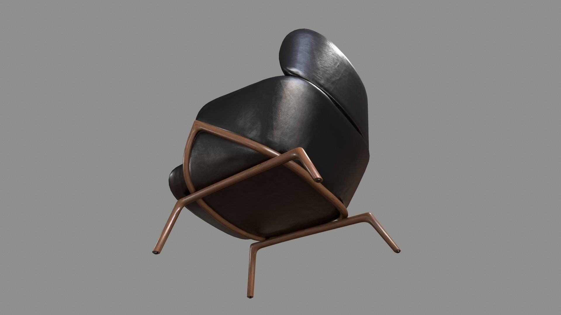 Armchair 03 PBR Low-poly 3D model_7