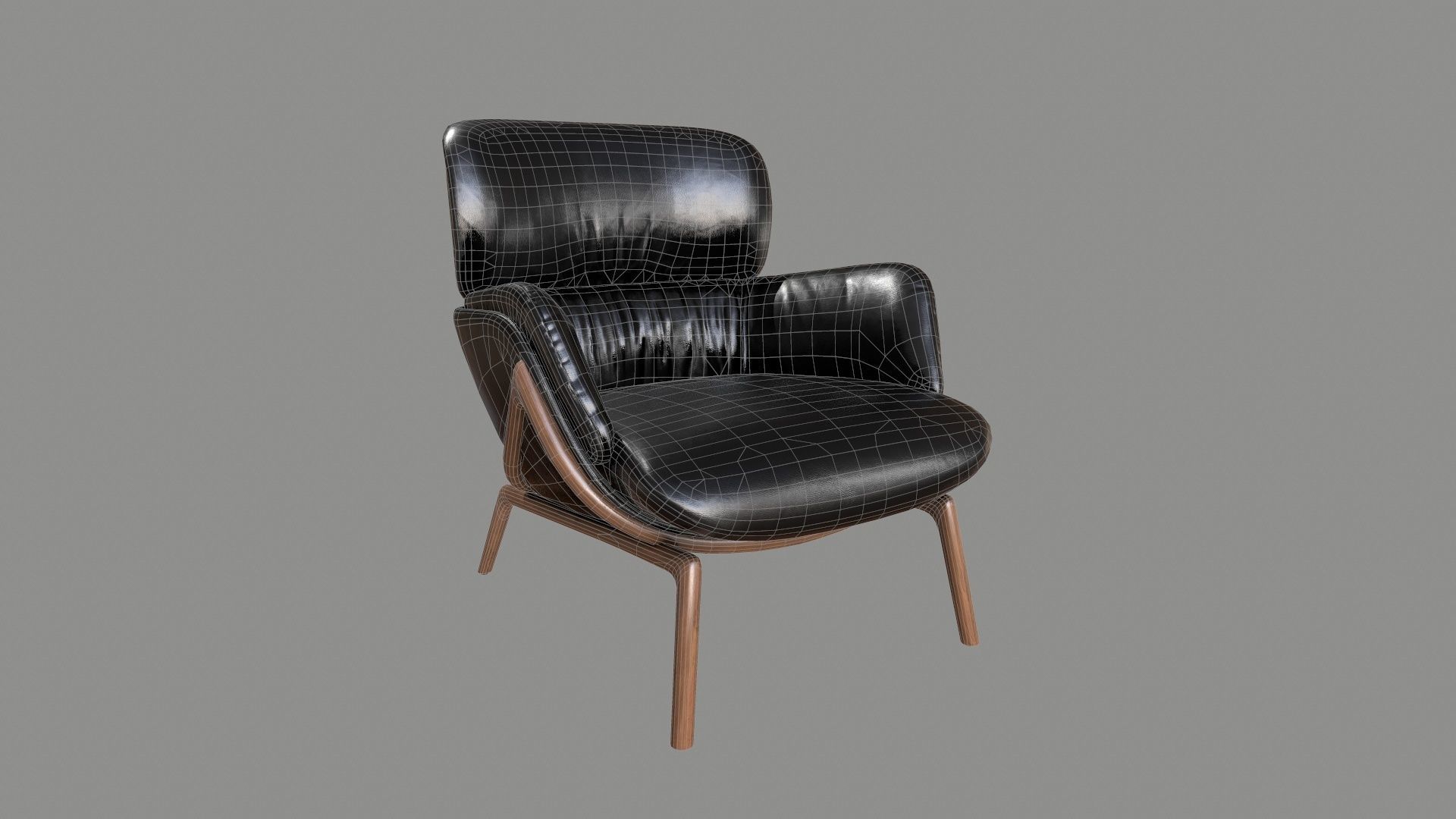 Armchair 03 PBR Low-poly 3D model_8