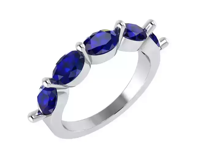 Sapphire Oval Cut Ring 1042