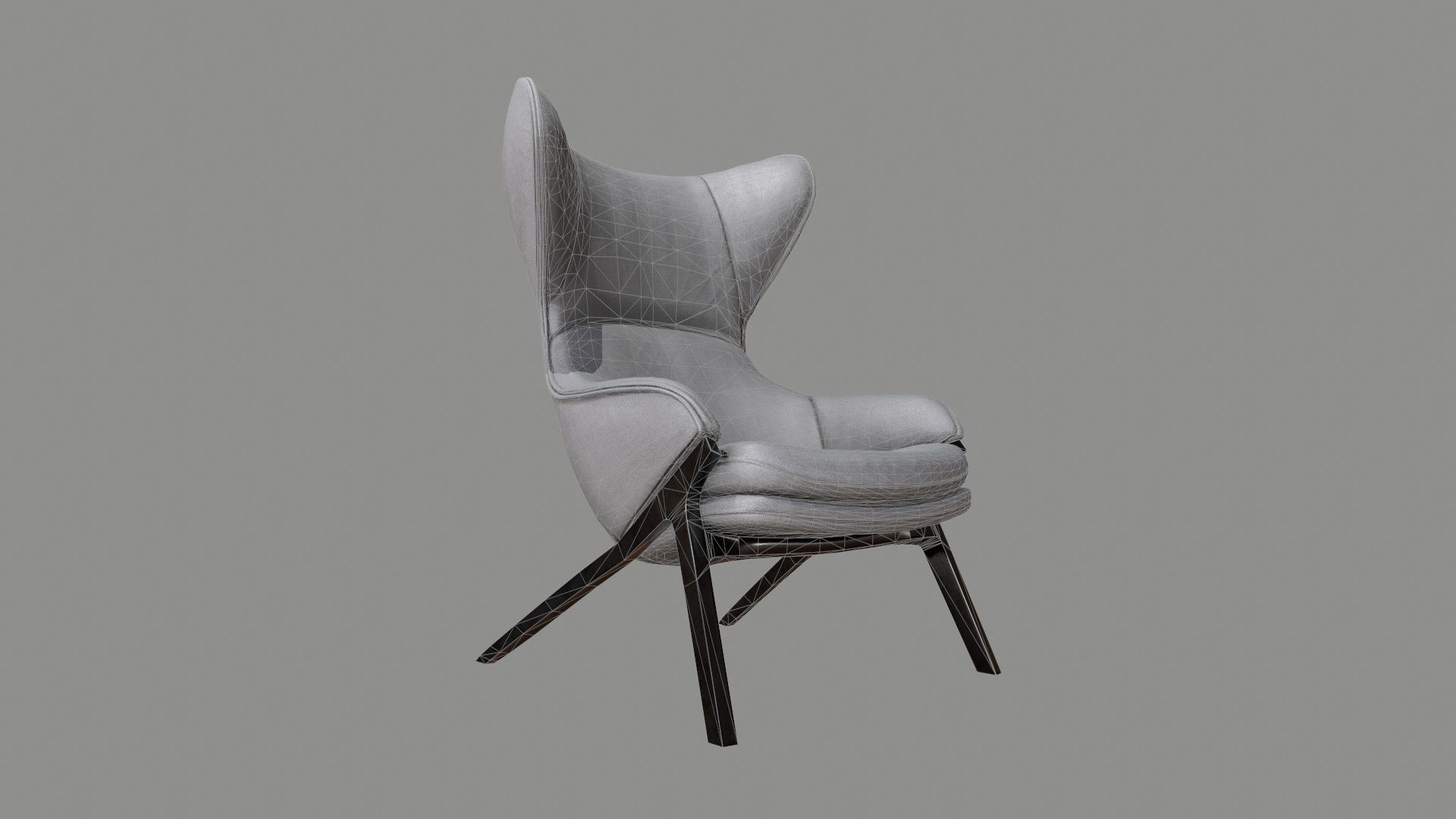 Armchair 05 PBR Low-poly 3D model_7