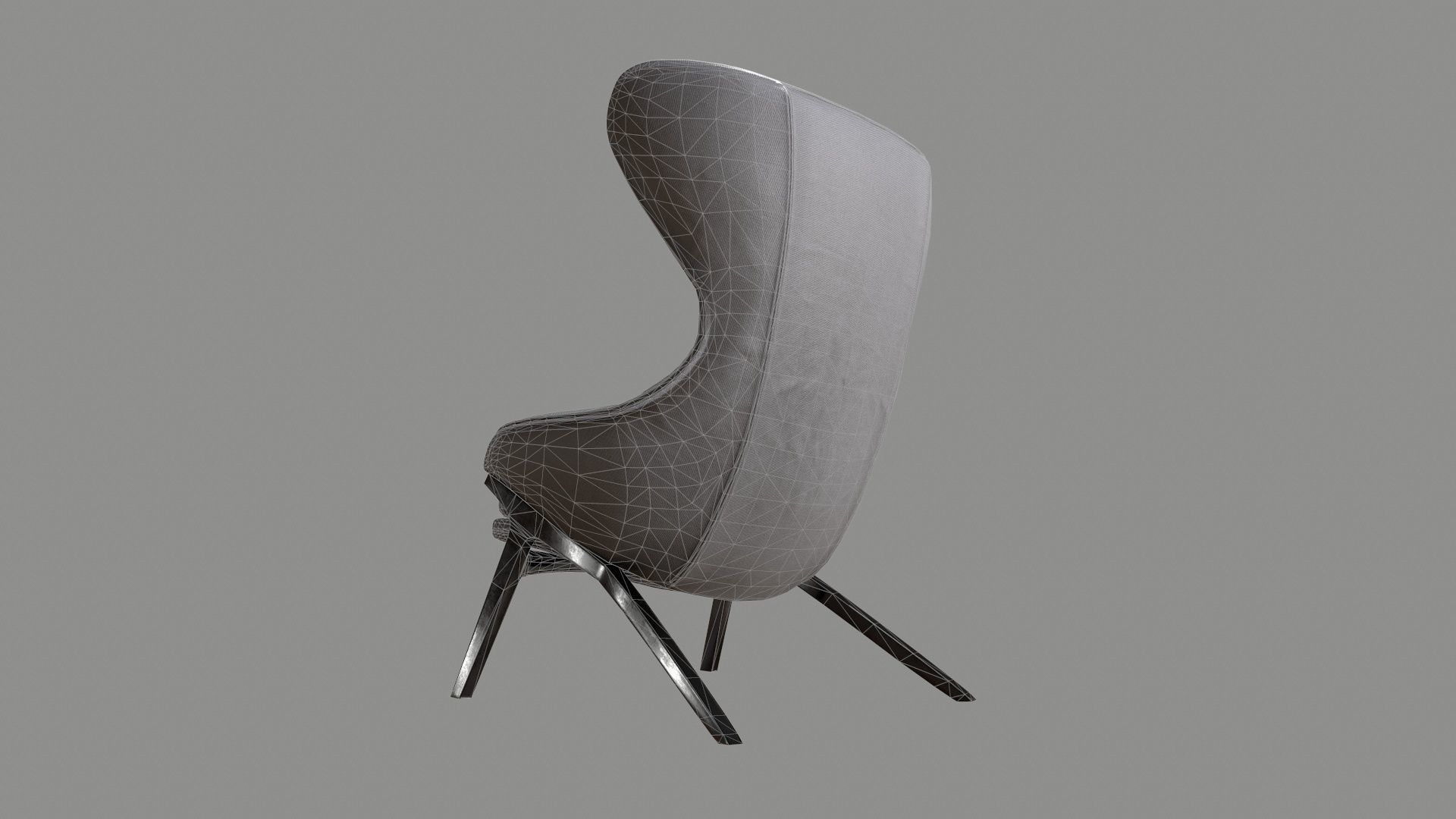 Armchair 05 PBR Low-poly 3D model_8