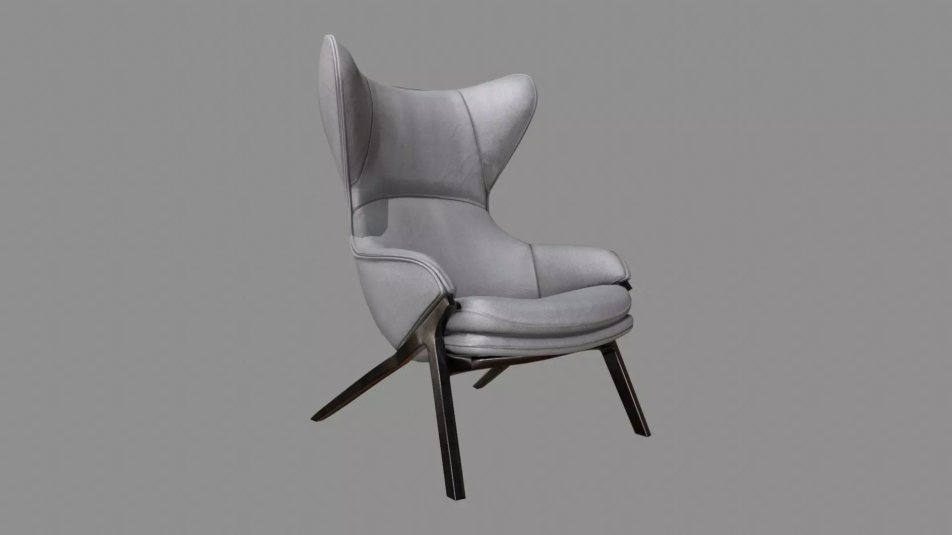 Armchair 05 PBR Low-poly 3D model_0
