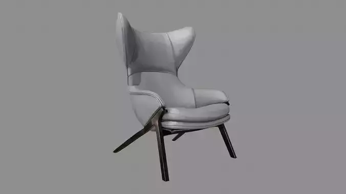 Armchair 05 PBR Low-poly 3D model