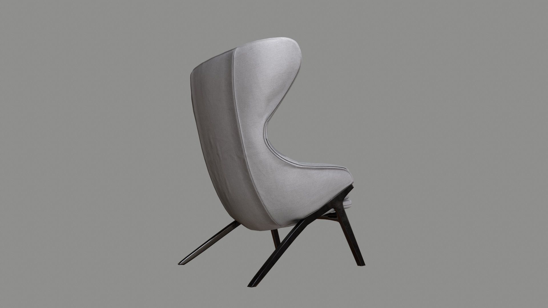Armchair 05 PBR Low-poly 3D model_3