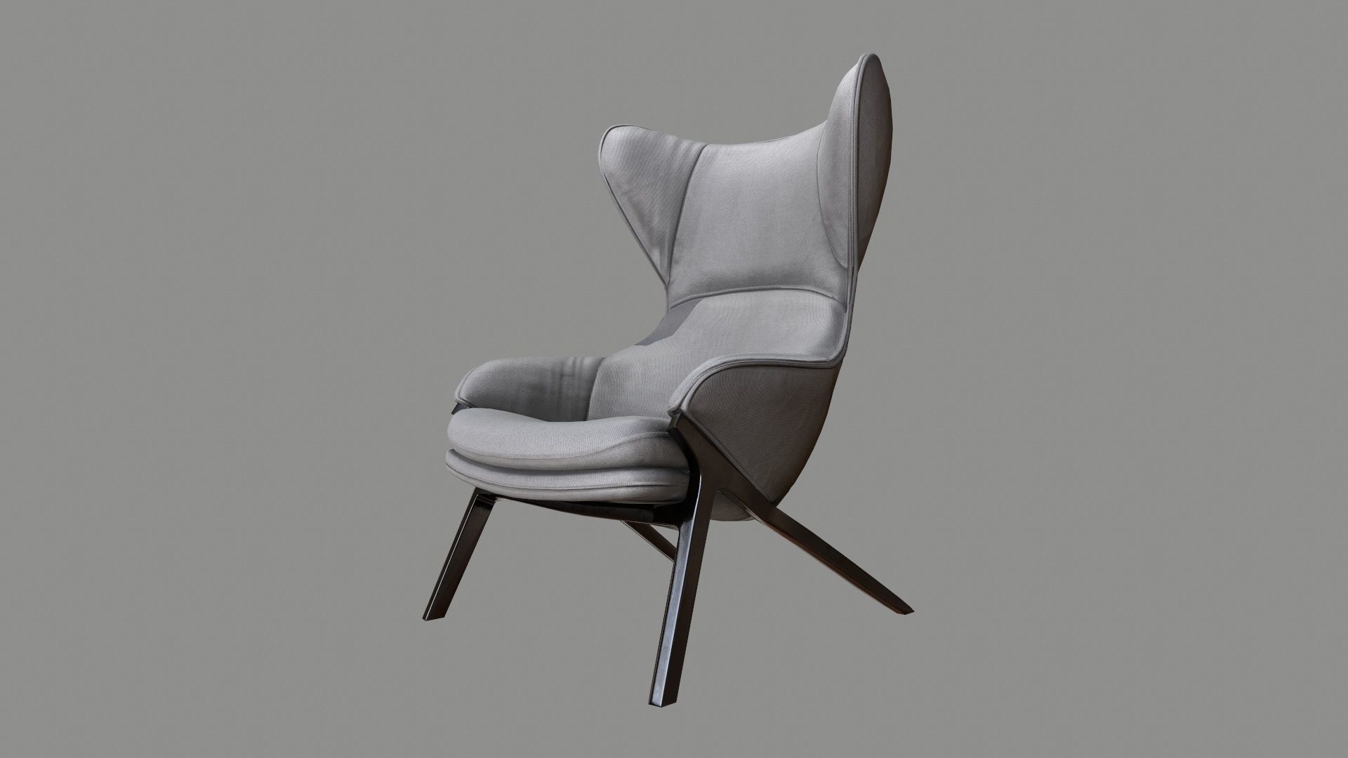Armchair 05 PBR Low-poly 3D model_1