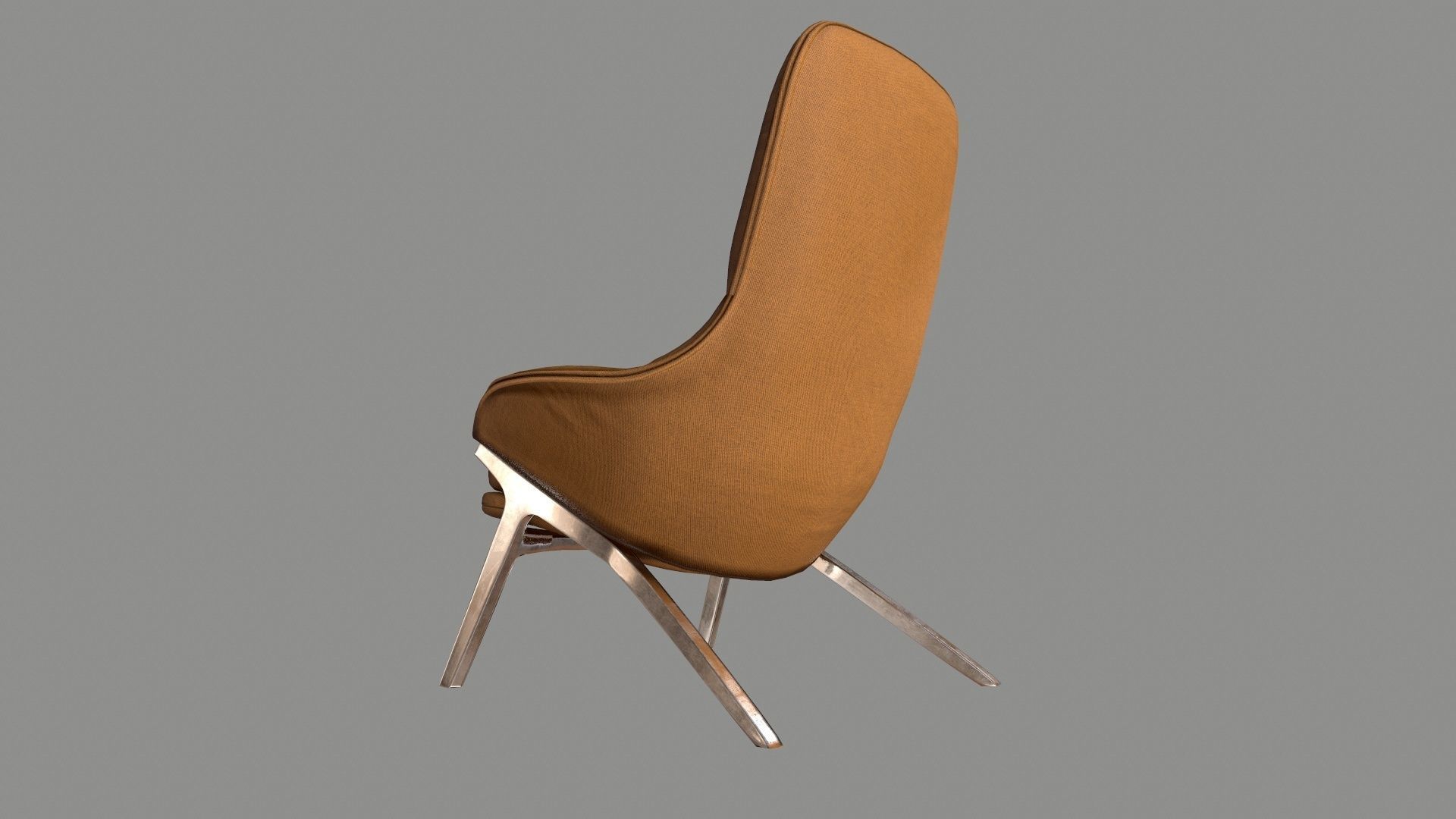Armchair 07 PBR Low-poly 3D model_3