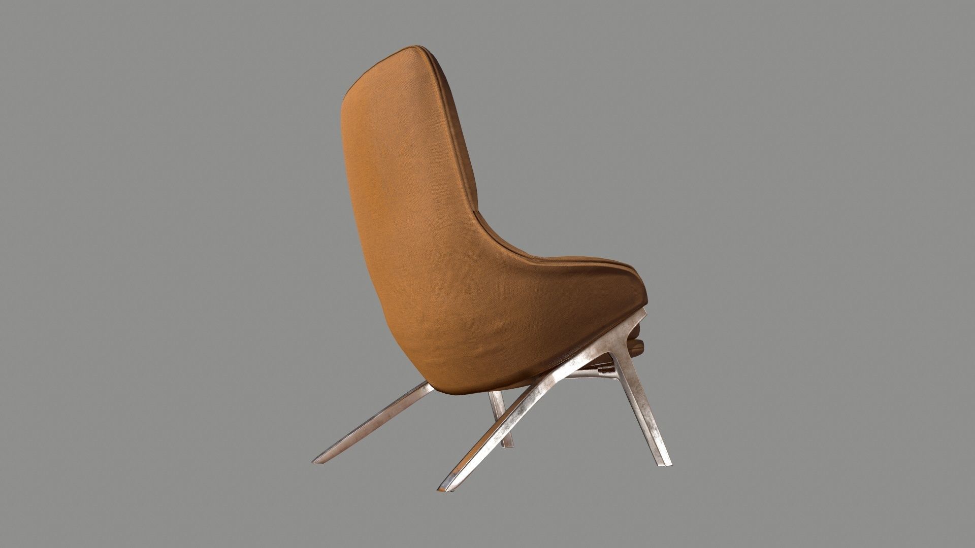 Armchair 07 PBR Low-poly 3D model_4