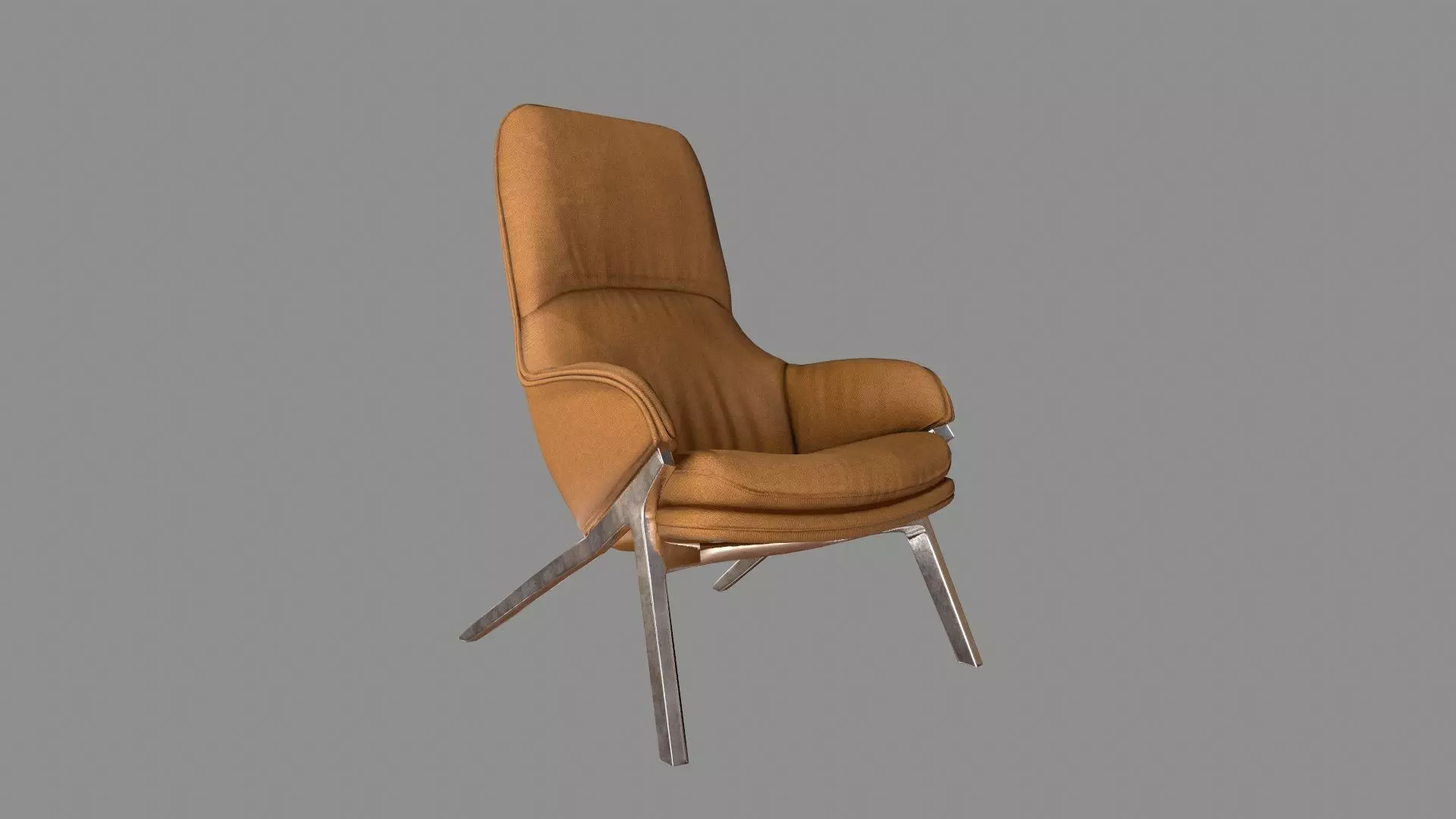 Armchair 07 PBR Low-poly 3D model_0
