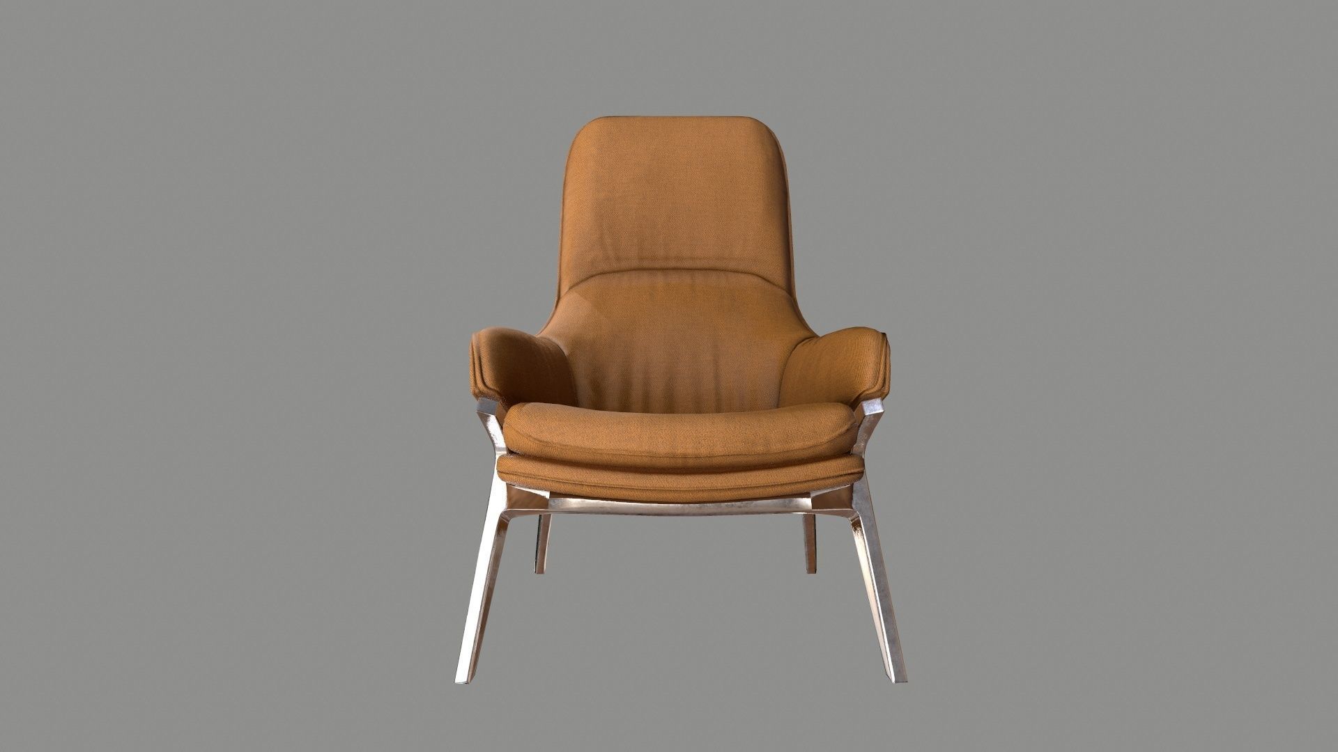 Armchair 07 PBR Low-poly 3D model_1