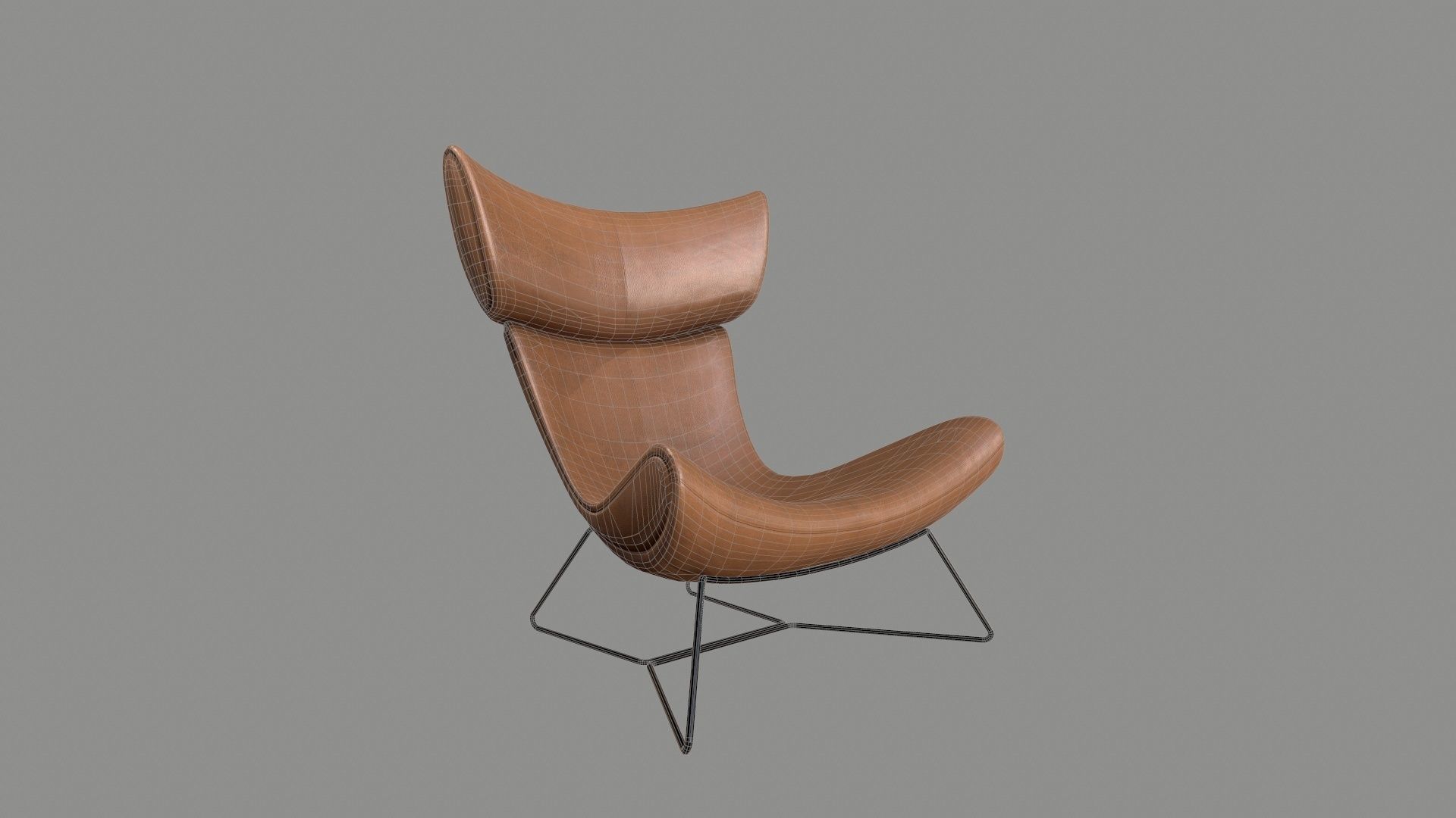 Armchair 08 PBR Low-poly 3D model_8