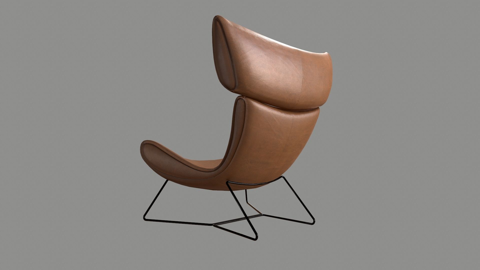 Armchair 08 PBR Low-poly 3D model_3