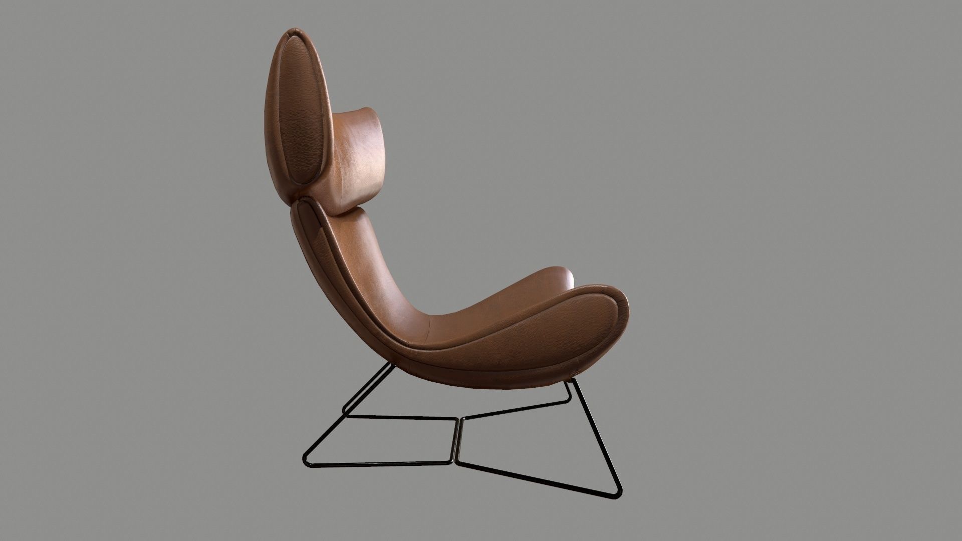 Armchair 08 PBR Low-poly 3D model_6