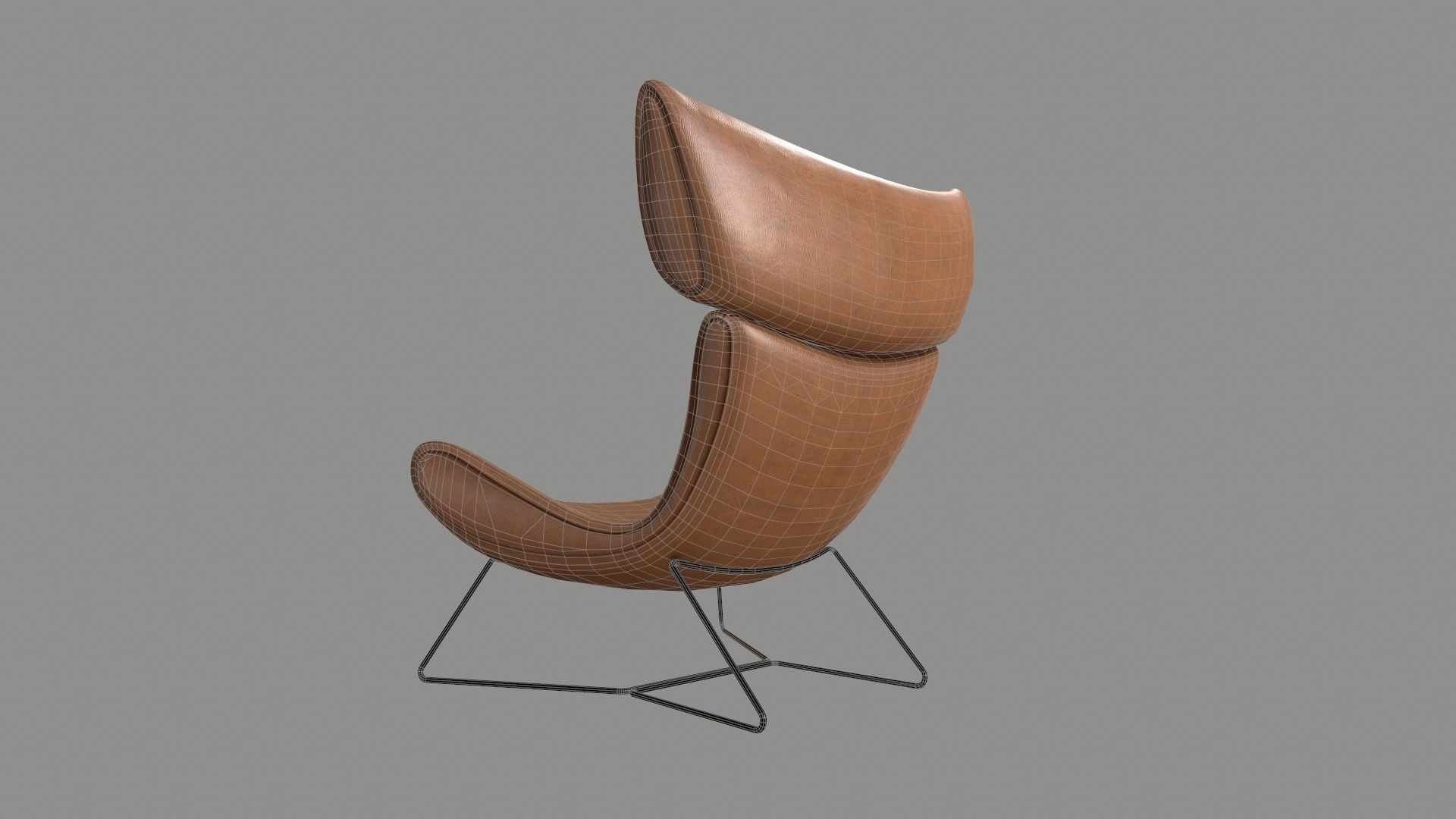 Armchair 08 PBR Low-poly 3D model_9