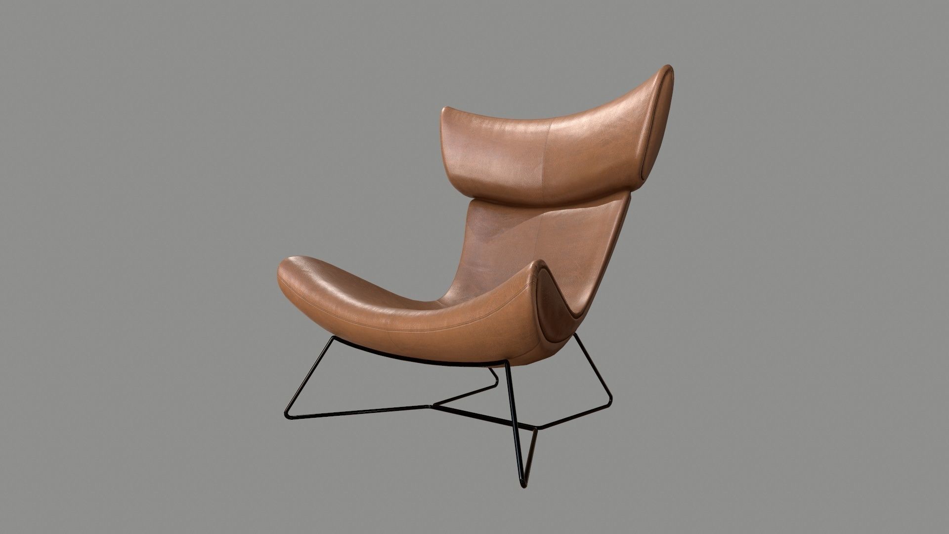 Armchair 08 PBR Low-poly 3D model_2