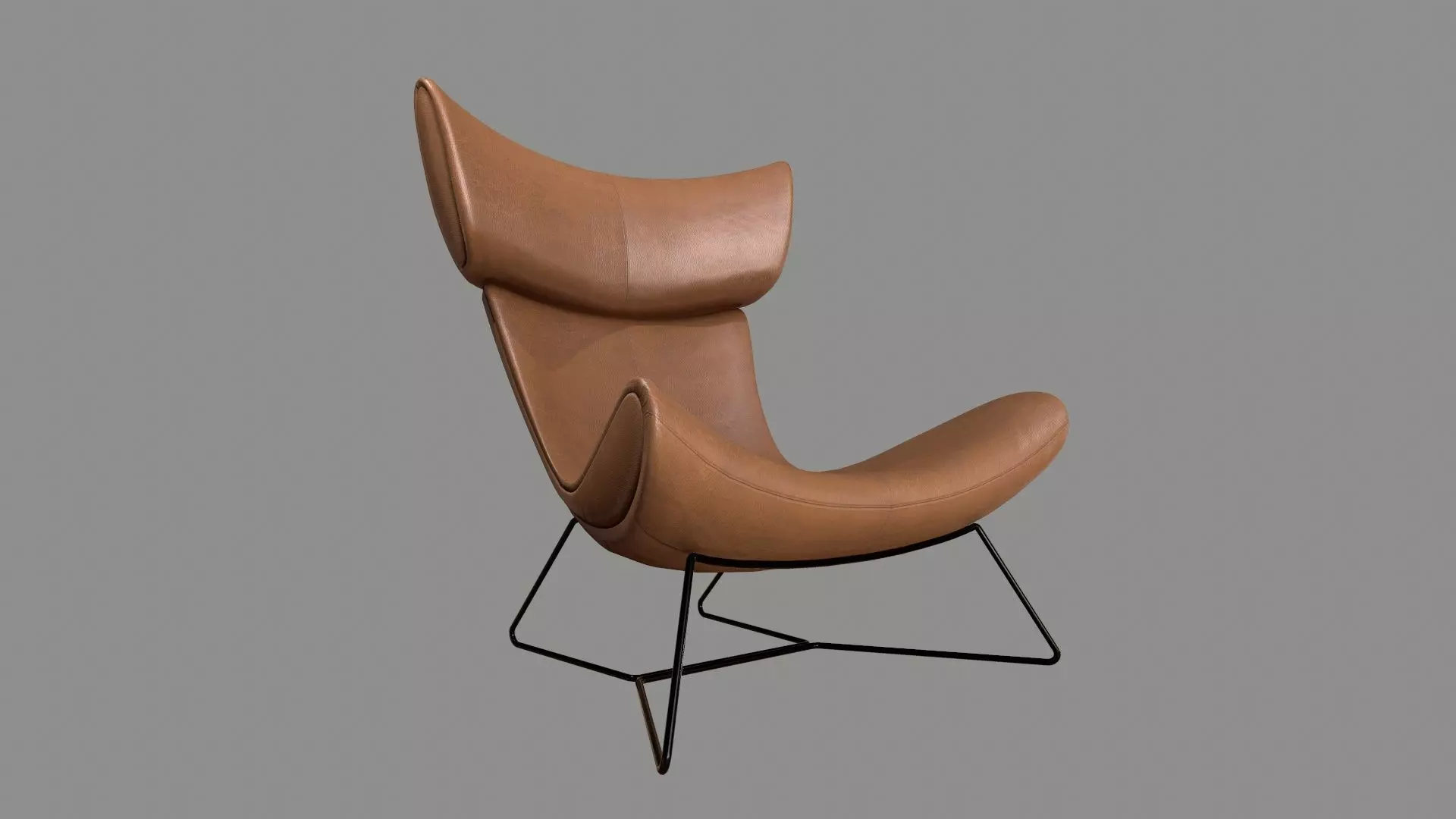 Armchair 08 PBR Low-poly 3D model_0