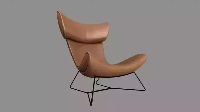 Armchair 08 PBR Low-poly 3D model