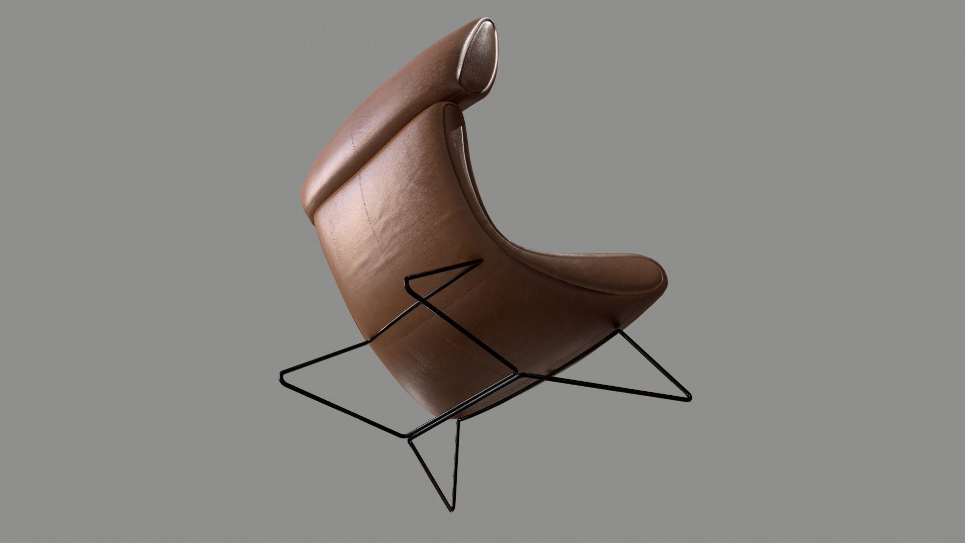 Armchair 08 PBR Low-poly 3D model_7